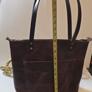 PORTLAND BORDEUX large Leather Tote Bag